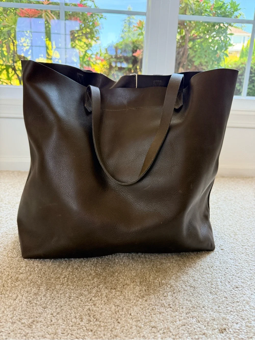 Madewell Brown The Transport Tote Suede Inset Edition